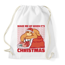 PRINTFASHION Karácsonyi lajhár - Sportzsák, Tornazsák - Fehér tornazsák