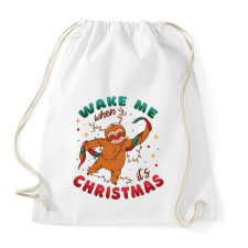 PRINTFASHION Karácsonyi lajhár - Sportzsák, Tornazsák - Fehér tornazsák