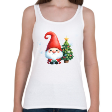 PRINTFASHION karácsonyi manó - Női atléta - Fehér női trikó