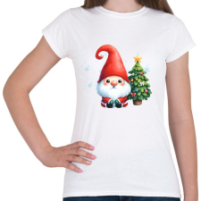 PRINTFASHION karácsonyi manó - Női póló - Fehér női póló