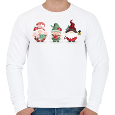 PRINTFASHION Karácsonyi manók - Férfi pulóver - Fehér férfi pulóver, kardigán