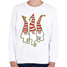 PRINTFASHION Karácsonyi manók - Gyerek pulóver - Fehér gyerek pulóver, kardigán