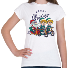 PRINTFASHION Karácsonyi manók - Női póló - Fehér női póló