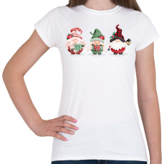 PRINTFASHION Karácsonyi manók - Női póló - Fehér