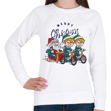 PRINTFASHION Karácsonyi manók - Női pulóver - Fehér női pulóver, kardigán