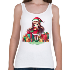 PRINTFASHION Karácsonyi manólány - Női atléta - Fehér