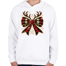 PRINTFASHION Karácsonyi masni - Gyerek kapucnis pulóver - Fehér gyerek pulóver, kardigán