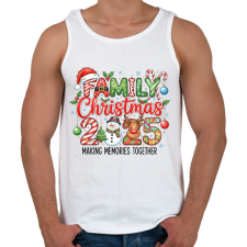 PRINTFASHION karácsonyi minta - Férfi atléta - Fehér atléta, trikó