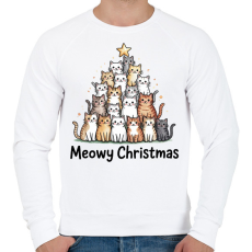 PRINTFASHION Karácsonyi minta - Férfi pulóver - Fehér