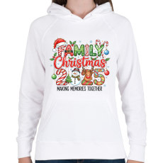 PRINTFASHION karácsonyi minta - Női kapucnis pulóver - Fehér