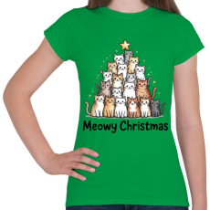 PRINTFASHION Karácsonyi minta - Női póló - Zöld