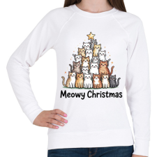 PRINTFASHION Karácsonyi minta - Női pulóver - Fehér női pulóver, kardigán