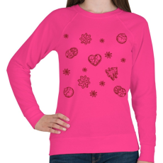 PRINTFASHION Karácsonyi minta - Női pulóver - Fukszia