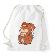 PRINTFASHION Karácsonyi mókus - Sportzsák, Tornazsák - Fehér tornazsák