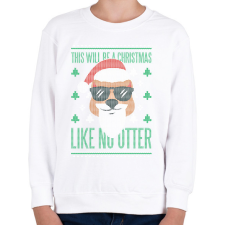 PRINTFASHION Karácsonyi mókusos csúnya pulcsi - Gyerek pulóver - Fehér gyerek pulóver, kardigán