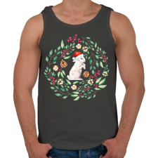 PRINTFASHION Karácsonyi nyuszi - Férfi atléta - Sötétszürke atléta, trikó