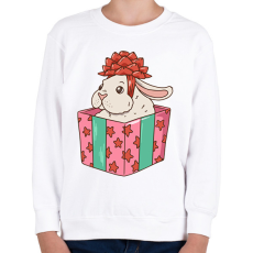 PRINTFASHION Karácsonyi nyuszi - Gyerek pulóver - Fehér