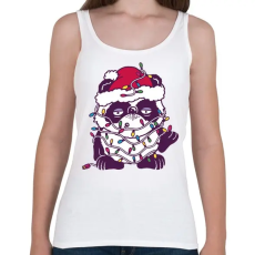PRINTFASHION Karácsonyi panda - Női atléta - Fehér