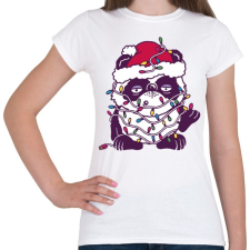 PRINTFASHION Karácsonyi panda - Női póló - Fehér női póló