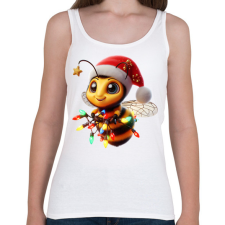 PRINTFASHION Karácsonyi party méhecske - Női atléta - Fehér női trikó