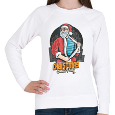 PRINTFASHION Karácsonyi party  - Női pulóver - Fehér női pulóver, kardigán