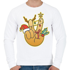 PRINTFASHION Karácsonyi peace - Férfi pulóver - Fehér férfi pulóver, kardigán