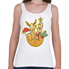 PRINTFASHION Karácsonyi peace - Női atléta - Fehér női trikó