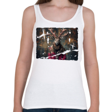 PRINTFASHION Karácsonyi rénszarvas - Női atléta - Fehér