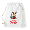 PRINTFASHION karácsonyi rénszarvas - Sportzsák, Tornazsák - Fehér