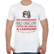 PRINTFASHION Karácsonyi rezsicsökkentés 2 - Férfi póló - Fehér férfi póló