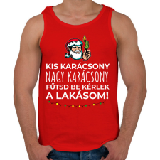 PRINTFASHION Karácsonyi rezsicsökkentés 3 - Férfi atléta - Piros atléta, trikó