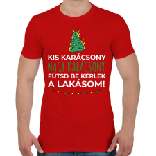 PRINTFASHION Karácsonyi rezsicsökkentés 5 - Férfi póló - Piros férfi póló