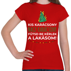 PRINTFASHION Karácsonyi rezsicsökkentés 5 - Női póló - Piros