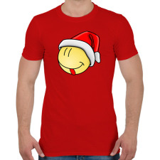 PRINTFASHION Karácsonyi smile - Férfi póló - Piros férfi póló