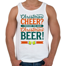 PRINTFASHION Karácsonyi sör - Férfi atléta - Fehér