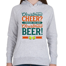 PRINTFASHION Karácsonyi sör - Női kapucnis pulóver - Sport szürke