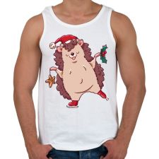 PRINTFASHION Karácsonyi süni - Férfi atléta - Fehér atléta, trikó