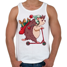 PRINTFASHION Karácsonyi süni - Férfi atléta - Fehér