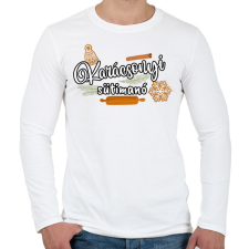 PRINTFASHION Karácsonyi sütimanó - Férfi hosszú ujjú póló - Fehér férfi póló