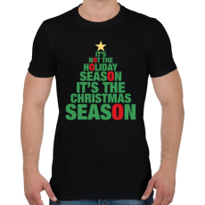 PRINTFASHION Karácsonyi szezon - Férfi póló - Fekete