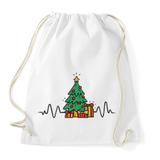 PRINTFASHION Karácsonyi szív - Sportzsák, Tornazsák - Fehér tornazsák