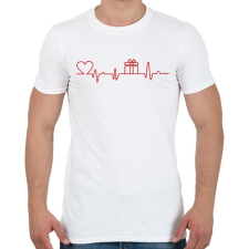 PRINTFASHION Karácsonyi szívverés - Férfi póló - Fehér női póló