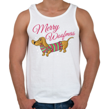 PRINTFASHION Karácsonyi tacskó - Férfi atléta - Fehér atléta, trikó