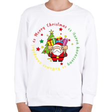PRINTFASHION Karácsonyi - télapó - Gyerek pulóver - Fehér gyerek pulóver, kardigán