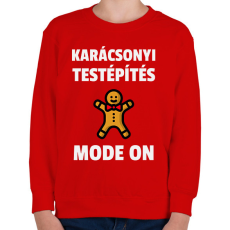 PRINTFASHION KARÁCSONYI TESTÉPÍTÉS - Gyerek pulóver - Piros