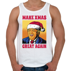 PRINTFASHION Karácsonyi Trump - Férfi atléta - Fehér