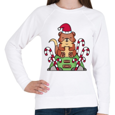 PRINTFASHION Karácsonyi vidra - Női pulóver - Fehér