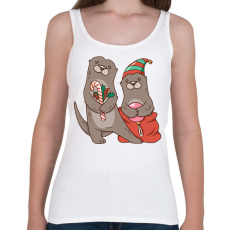 PRINTFASHION Karácsonyi vidrák - Női atléta - Fehér