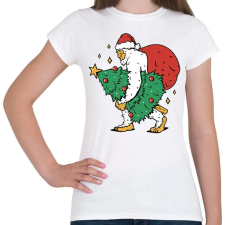 PRINTFASHION Karácsonyi yeti - Női póló - Fehér női póló