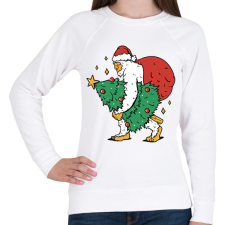 PRINTFASHION Karácsonyi yeti - Női pulóver - Fehér női pulóver, kardigán